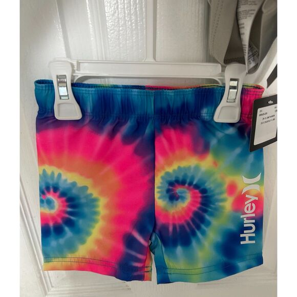 NWT Hurley 2 Piece Swim Set Size 12 Months Rashguard and Shorts Mulitcolor - Picture 5 of 7